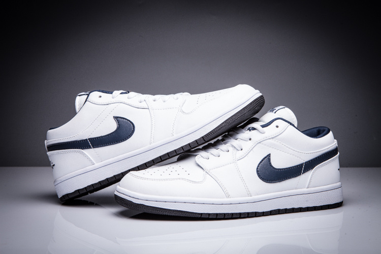 Classic Air Jrodan Low White Blue Swoosh Shoes